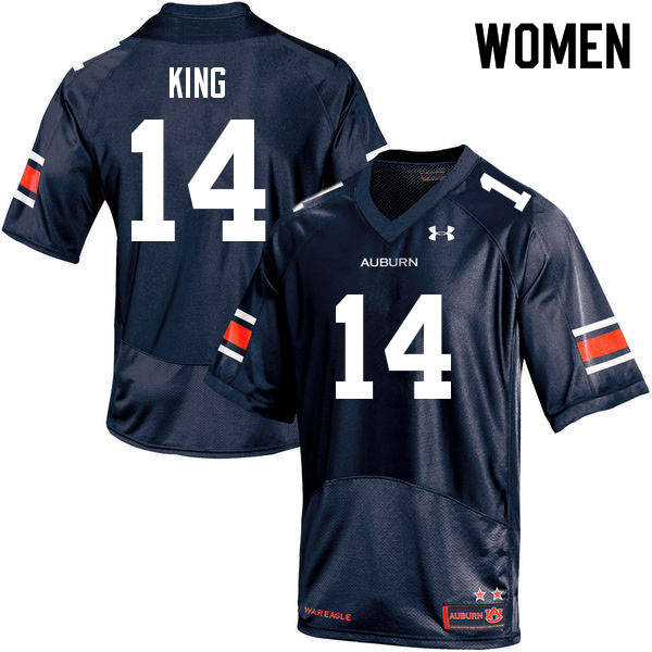 Women's Auburn Tigers #14 Landen King Navy 2022 College Stitched Football Jersey